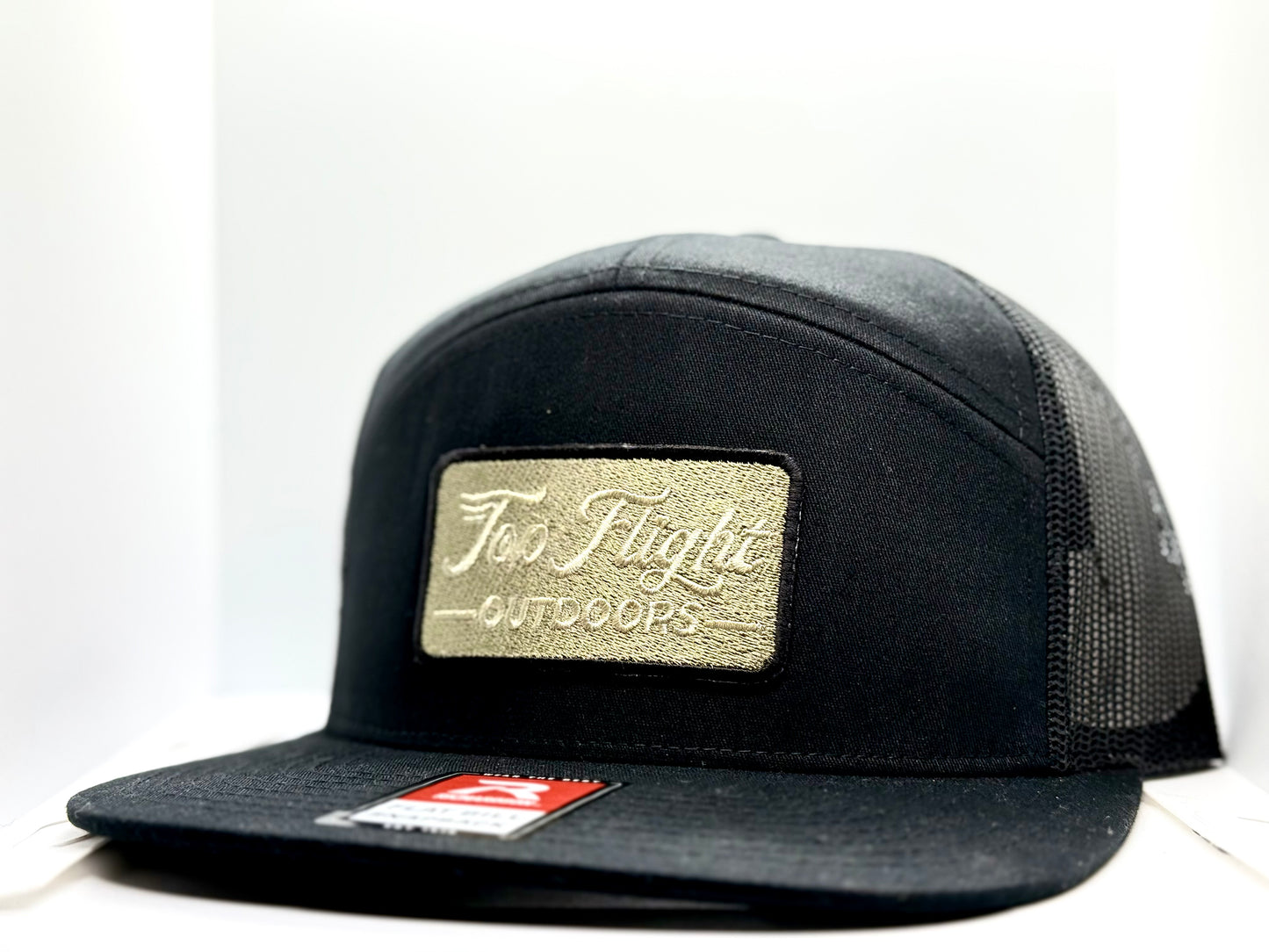 Black Basic Logo Patch Hat -7 Panel