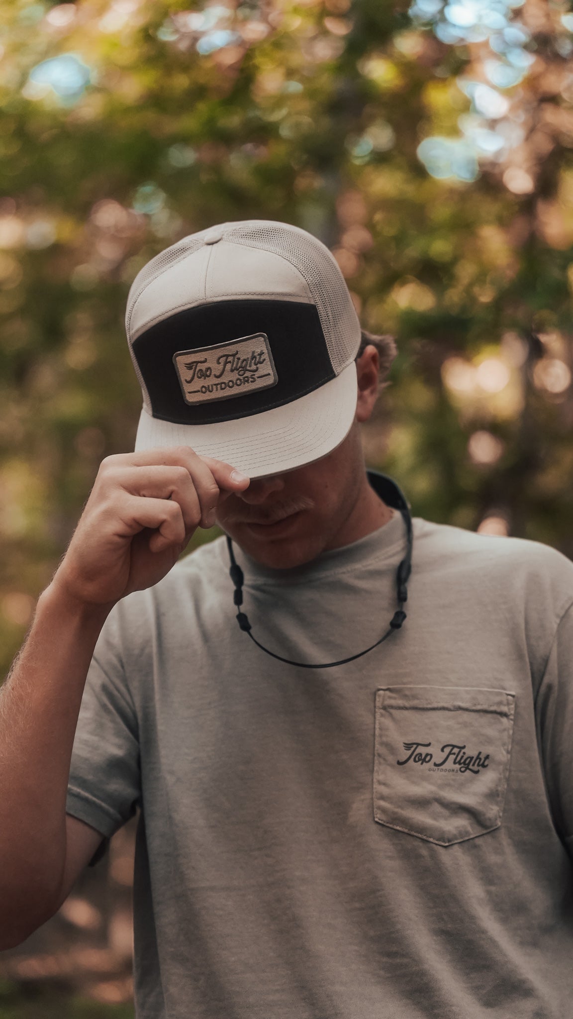 Khaki Basic Logo Patch Hat -7 Panel