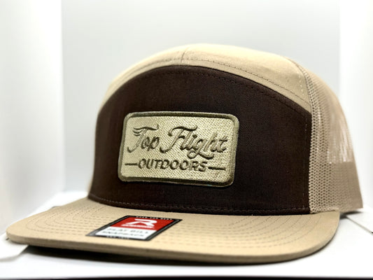 Khaki Basic Logo Patch Hat -7 Panel